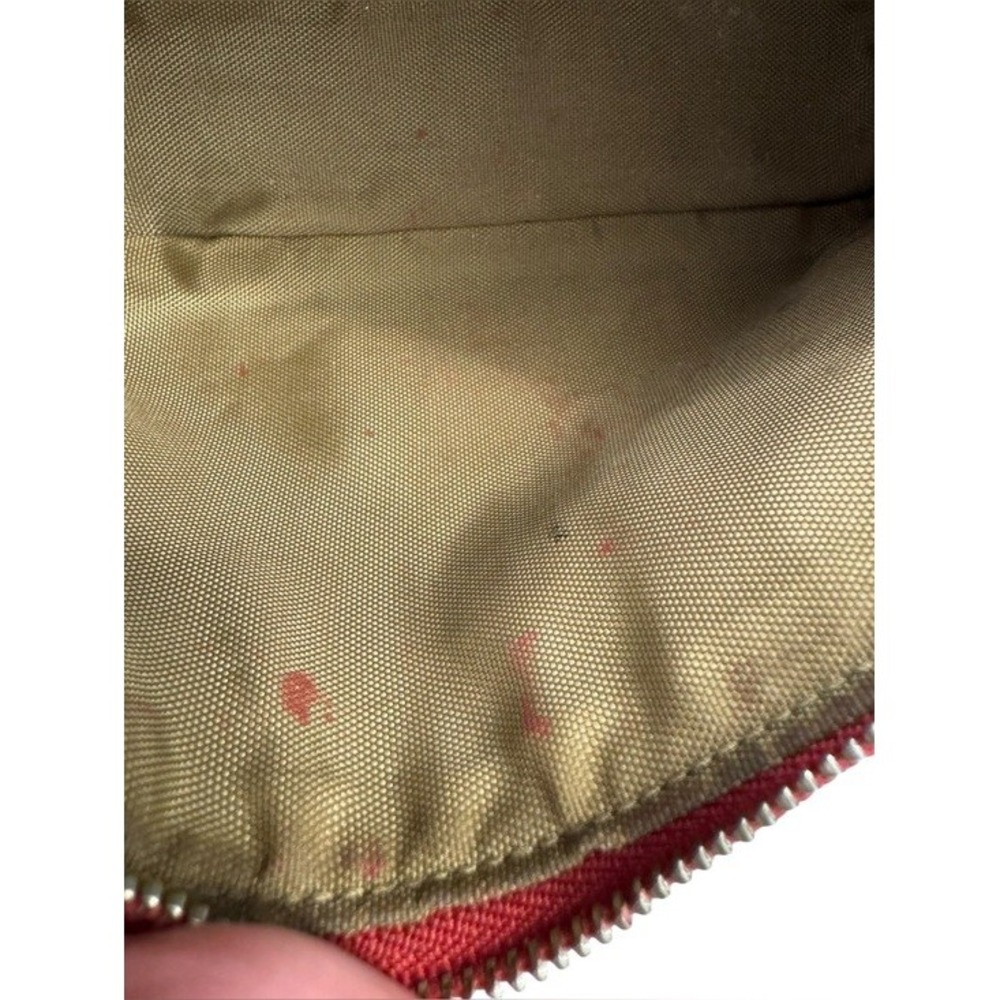 Coach Leatherware Est 1941 Red Leather Cosmetic Pouch Makeup Bag Vintage Style - Picture 8 of 10